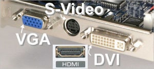 انواع ورودی تلویزیون - پورت VGA و DVI